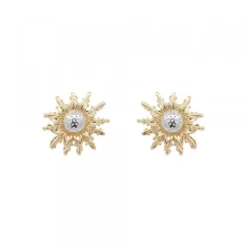 Pendientes Oro Bicolor 14mm*Eguzkilore Clearance