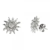 Pendientes Oro Blanco y Brillantes 14mm*Eguzkilore
