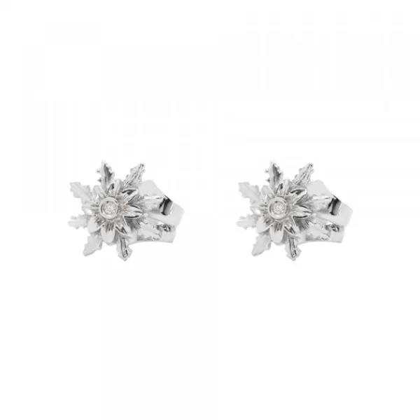 Pendientes Oro Blanco y Brillante 9mm*Eguzkilore Discount