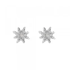 Pendientes Oro Blanco y Brillante 9mm*Eguzkilore Discount