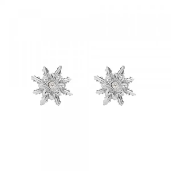 Pendientes Oro Blanco y Brillante 9mm*Eguzkilore Discount
