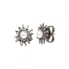 Pendientes Plata Negra y Perla 14mm*Eguzkilore Discount