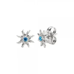Pendientes Plata y Circonita Azul 11mm*Eguzkilore