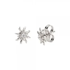 Pendientes Plata y Circonita Blanca 11mm*Eguzkilore Outlet