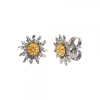 Pendientes Plata Negra y Circonitas Amarillas*Eguzkilore Online