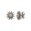 Pendientes Plata Negra y Circonitas Cognac 14mm*Eguzkilore Online