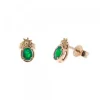 Pendientes Enea Oro y Esmeralda*Eguzkilore Outlet