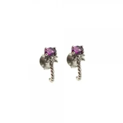 Pendientes Ghor Plata Negra y Amatista*Eguzkilore Hot