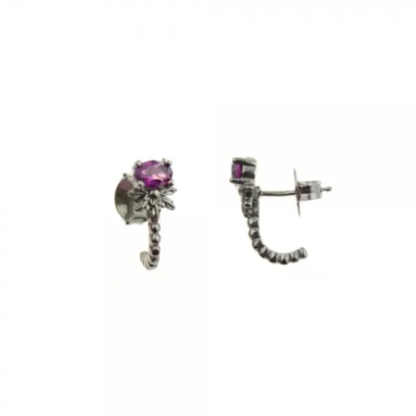 Pendientes Ghor Plata Negra y Amatista*Eguzkilore Hot