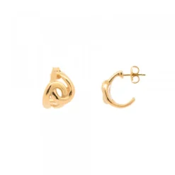 Pendientes Hariak Entrelazados Plata Dorada 12mm*Eguzkilore Best