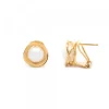 Pendientes Hariak Plata Dorada y Perla 13mm*Eguzkilore Sale