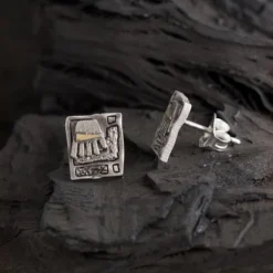 Pendientes Irulegi Plata y Lámina de Oro*Eguzkilore Outlet