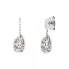 Pendientes Largos Almendra Plata y Circonitas Blancas*Eguzkilore