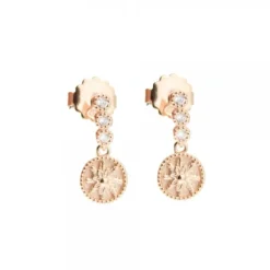 Pendientes Largos Anuk Plata Dorada*Eguzkilore Discount