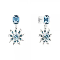 Pendientes Largos Circonitas Azules 30mm*Eguzkilore
