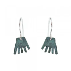 Pendientes Largos Mano de Irulegi Verde*Eguzkilore Discount