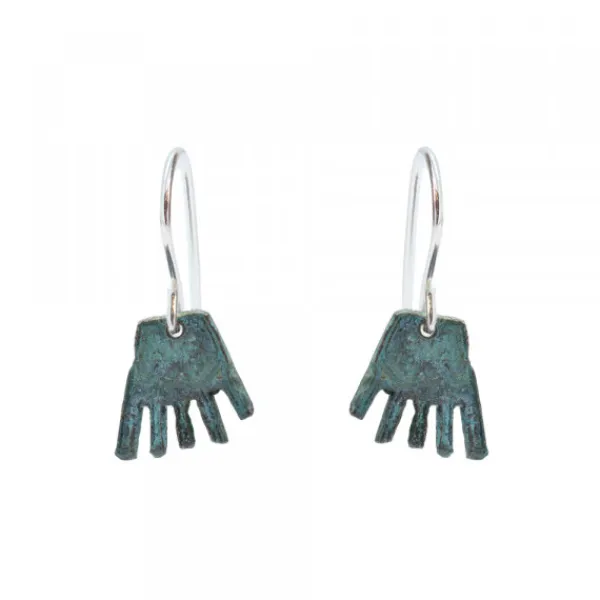 Pendientes Largos Mano de Irulegi Verde*Eguzkilore Discount