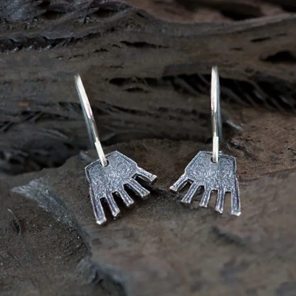Pendientes Largos Mano de Irulegi de Rutenio*Eguzkilore Sale