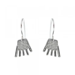 Pendientes Largos Mano Irulegi Plata*Eguzkilore