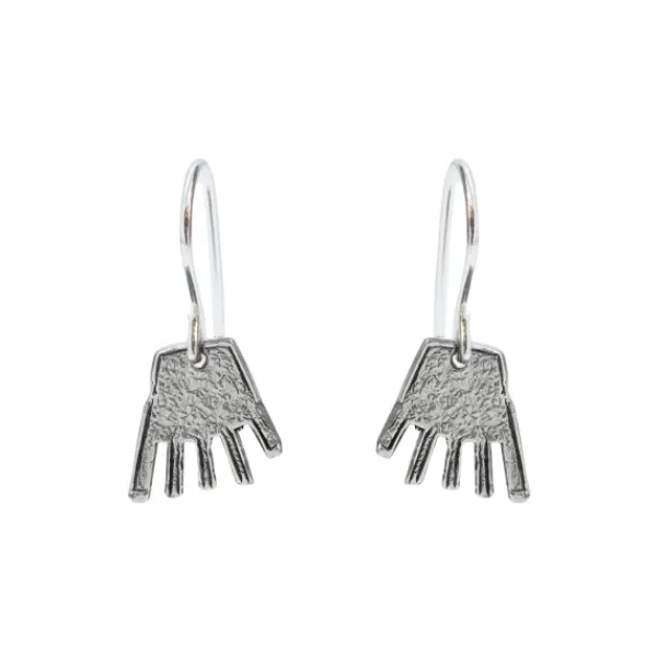 Pendientes Largos Mano Irulegi Plata*Eguzkilore