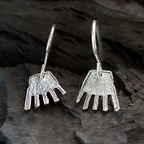 Pendientes Largos Mano Irulegi Plata*Eguzkilore