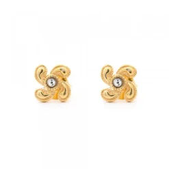Pendientes Lauburu Berria Plata Dorada y Circonita*Eguzkilore Discount