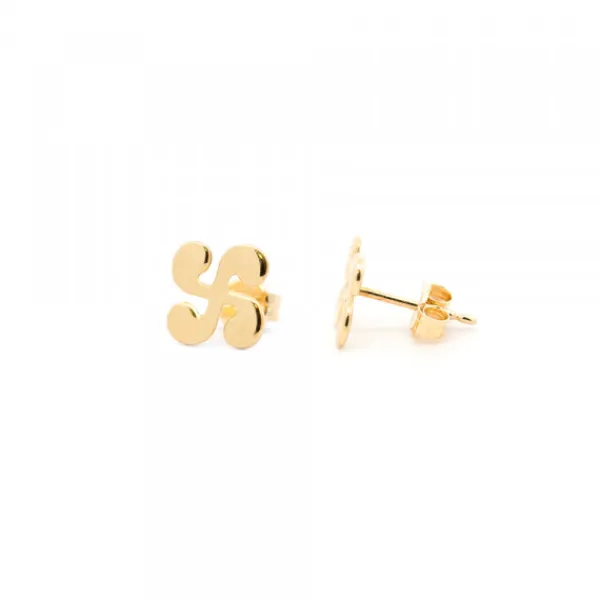Pendientes Lauburu Oro 9mm*Eguzkilore Hot