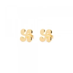 Pendientes Lauburu Oro 9mm*Eguzkilore Hot