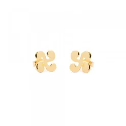 Pendientes Lauburu Oro 9mm*Eguzkilore Hot