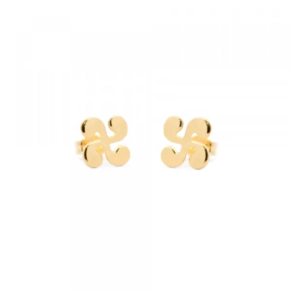 Pendientes Lauburu Oro 9mm*Eguzkilore Hot