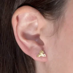 Pendientes Letras Ama Plata Dorada*Eguzkilore Best