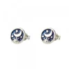 Pendientes Luna de Plata con Esmalte Azul*Eguzkilore Clearance