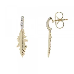 Pendientes Mari Plata Dorada y Circonitas Blancas*Eguzkilore Discount