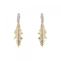 Pendientes Mari Plata Dorada y Circonitas Blancas*Eguzkilore Discount