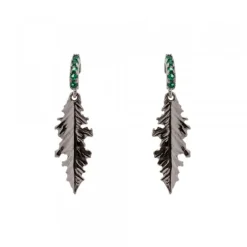 Pendientes Mari Rutenio y Circonitas Verdes*Eguzkilore Best