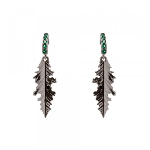 Pendientes Mari Rutenio y Circonitas Verdes*Eguzkilore Best