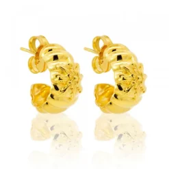 Pendientes Mask de Plata Dorada*Eguzkilore New