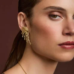Pendientes Maxi Ur de Plata Dorada*Eguzkilore Discount