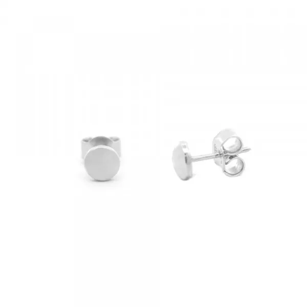 Pendientes Mini Botón Plata*Eguzkilore New