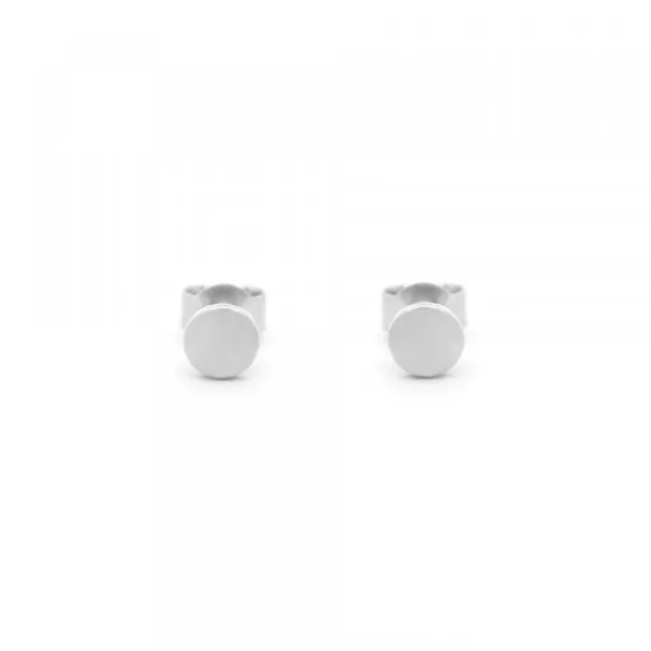 Pendientes Mini Botón Plata*Eguzkilore New