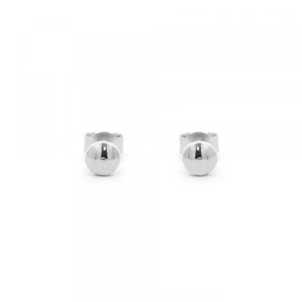 Pendientes Mini Botón Plata*Eguzkilore New