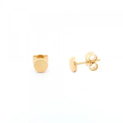 Pendientes Mini Botón Plata Dorada*Eguzkilore Clearance