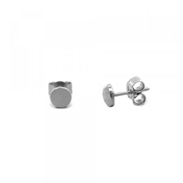 Pendientes Mini Botón Rutenio*Eguzkilore