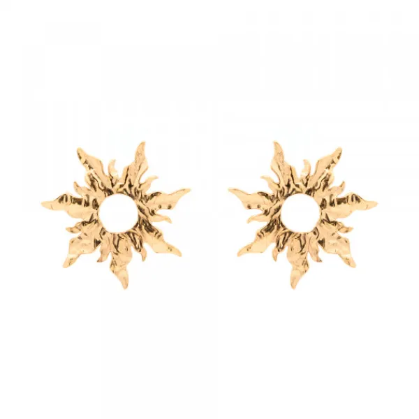 Pendientes Mountain Brillo Plata Dorada*Eguzkilore Hot