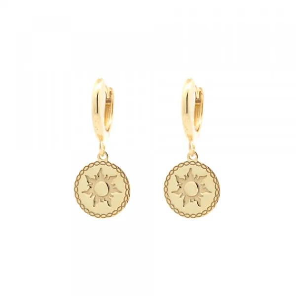 Pendientes Mountain Cripa Redondos de Plata Dorada*Eguzkilore Clearance