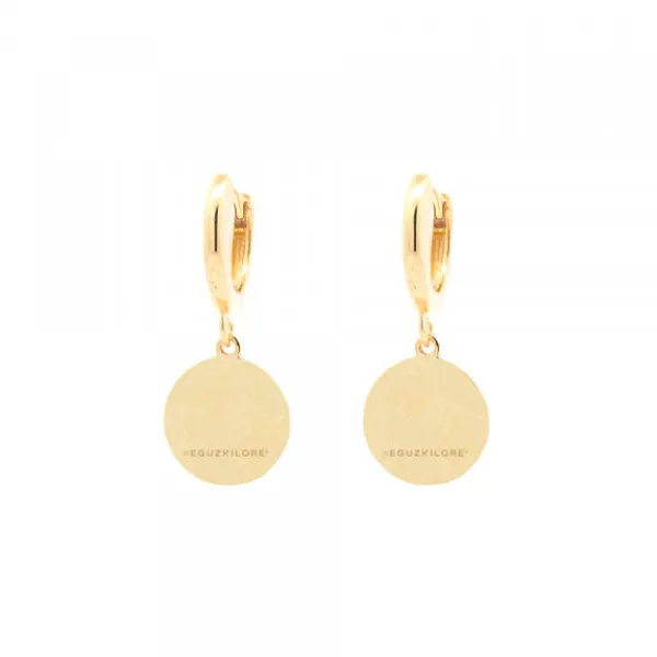 Pendientes Mountain Cripa Redondos de Plata Dorada*Eguzkilore Clearance