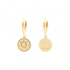 Pendientes Mountain Cripa Redondos de Plata Dorada*Eguzkilore Clearance