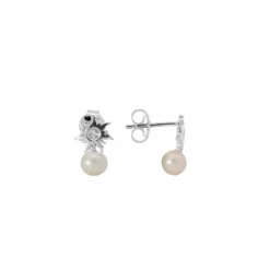Pendientes Mountain de Plata con Perla*Eguzkilore