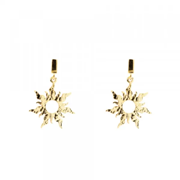 Pendientes Mountain Largos de Plata Dorada 20mm*Eguzkilore Clearance