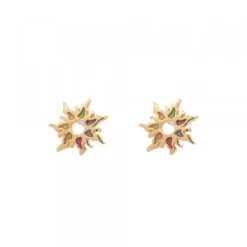 Pendientes Mountain Plata Dorada Multicolor*Eguzkilore Clearance